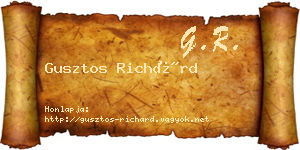 Gusztos Richárd névjegykártya